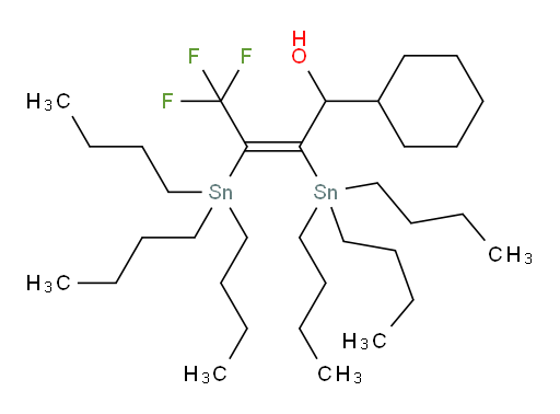 (Z)-1-cyclohexyl-4,4,4-trifluoro-2,3-bis(tributylstannyl)but-2-en-1-ol