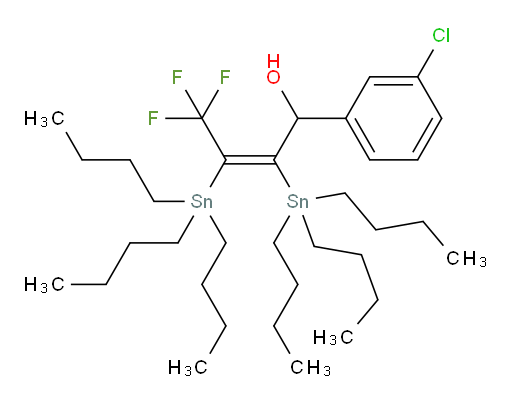(Z)-1-(3-chlorophenyl)-4,4,4-trifluoro-2,3-bis(tributylstannyl)but-2-en-1-ol