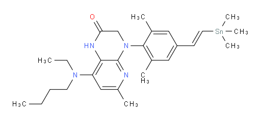 (E)-8-(butyl(ethyl)amino)-4-(2,6-dimethyl-4-(2-(trimethylstannyl)vinyl)phenyl)-6-methyl-3,4-dihydropyrido[2,3-b]pyrazin-2(1H)-one