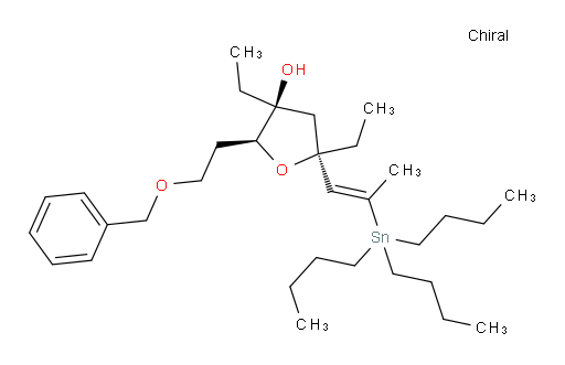 (2S,3S,5R)-2-(2-(benzyloxy)ethyl)-3,5-diethyl-5-((E)-2-(tributylstannyl)prop-1-en-1-yl)tetrahydrofuran-3-ol