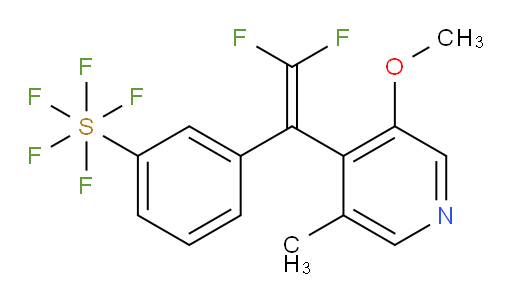 3-(2,2-difluoro-1-(3-methoxy-5-methylpyridin-4-yl)vinyl)(pentafluoromercapto)benzene