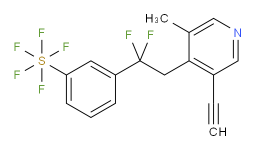 3-(2-(3-ethynyl-5-methylpyridin-4-yl)-1,1-difluoroethyl)(pentafluoromercapto)benzene