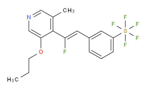(Z)-3-(2-fluoro-2-(3-methyl-5-propoxypyridin-4-yl)vinyl)(pentafluoromercapto)benzene