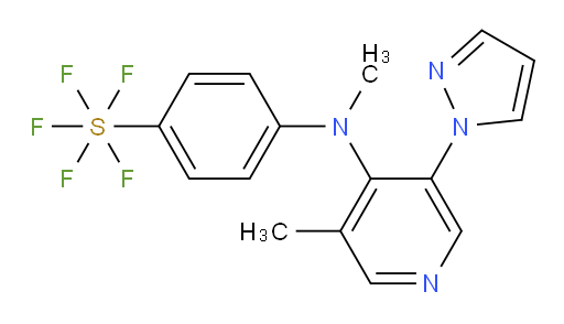 4-(methyl(3-methyl-5-(1H-pyrazol-1-yl)pyridin-4-yl)amino)(pentafluoromercapto)benzene