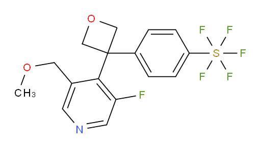 4-(3-(3-fluoro-5-(methoxymethyl)pyridin-4-yl)oxetan-3-yl)(pentafluoromercapto)benzene