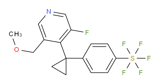 4-(1-(3-fluoro-5-(methoxymethyl)pyridin-4-yl)cyclopropyl)(pentafluoromercapto)benzene