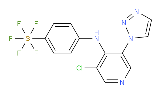 4-((3-chloro-5-(1H-1,2,3-triazol-1-yl)pyridin-4-yl)amino)(pentafluoromercapto)benzene