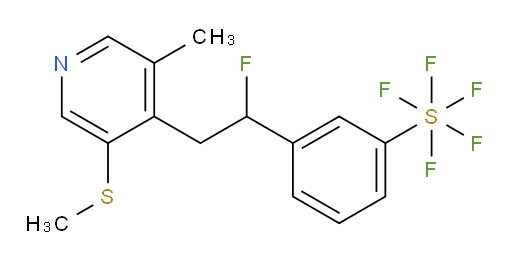 3-(1-fluoro-2-(3-methyl-5-(methylthio)pyridin-4-yl)ethyl)(pentafluoromercapto)benzene