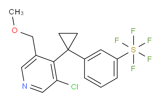3-(1-(3-chloro-5-(methoxymethyl)pyridin-4-yl)cyclopropyl)(pentafluoromercapto)benzene