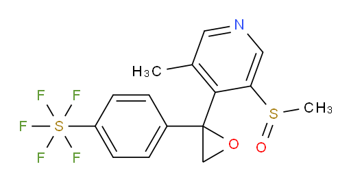 4-(2-(3-methyl-5-(methylsulfinyl)pyridin-4-yl)oxiran-2-yl)(pentafluoromercapto)benzene
