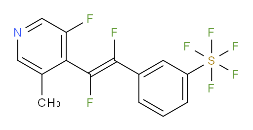 (E)-3-(1,2-difluoro-2-(3-fluoro-5-methylpyridin-4-yl)vinyl)(pentafluoromercapto)benzene