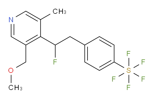 4-(2-fluoro-2-(3-(methoxymethyl)-5-methylpyridin-4-yl)ethyl)(pentafluoromercapto)benzene