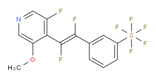 (E)-3-(1,2-difluoro-2-(3-fluoro-5-methoxypyridin-4-yl)vinyl)(pentafluoromercapto)benzene