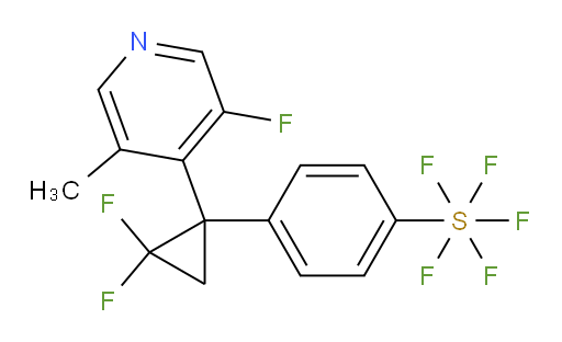 4-(2,2-difluoro-1-(3-fluoro-5-methylpyridin-4-yl)cyclopropyl)(pentafluoromercapto)benzene