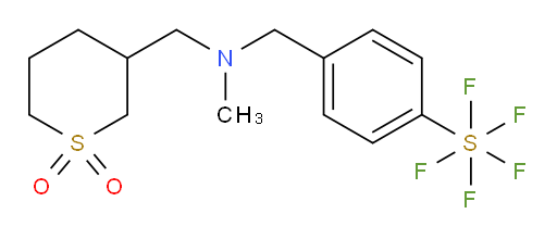 3-(((4-(pentafluoromercapto)benzyl)(methyl)amino)methyl)tetrahydro-2H-thiopyran 1,1-dioxide