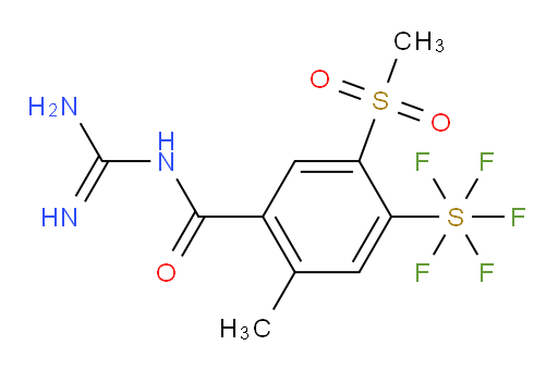 [4-[[(aminoiminomethyl)amino]carbonyl]-5-methyl-2-(methylsulfonyl)phenyl]sulfur pentafluoride