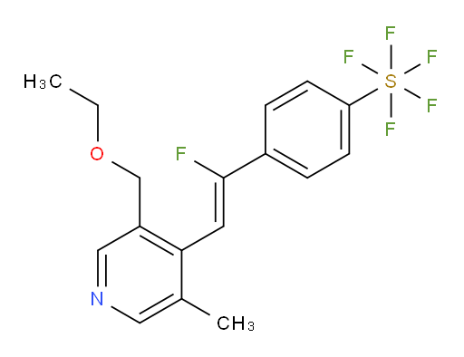 (Z)-4-(2-(3-(ethoxymethyl)-5-methylpyridin-4-yl)-1-fluorovinyl)(pentafluoromercapto)benzene