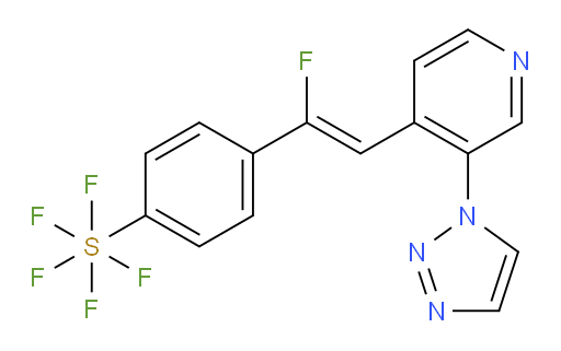 (Z)-4-(2-(3-(1H-1,2,3-triazol-1-yl)pyridin-4-yl)-1-fluorovinyl)(pentafluoromercapto)benzene
