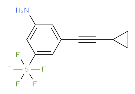 3-amino-5-(cyclopropylethynyl)(pentafluoromercapto)benzene