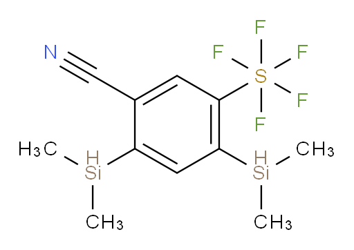 2,4-bis(dimethylsilyl)-5-(pentafluoromercapto)benzonitrile