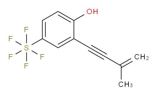 4-(pentafluoromercapto)-2-(3-methylbut-3-en-1-yn-1-yl)phenol