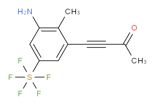 4-(3-amino-5-(pentafluoromercapto)-2-methylphenyl)but-3-yn-2-one