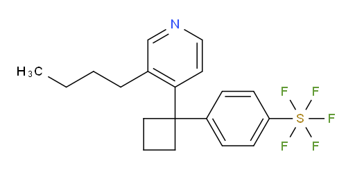 4-(1-(3-butylpyridin-4-yl)cyclobutyl)(pentafluoromercapto)benzene