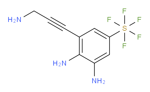 3,4-diamino-5-(3-aminoprop-1-yn-1-yl)(pentafluoromercapto)benzene