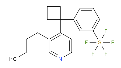 3-(1-(3-butylpyridin-4-yl)cyclobutyl)(pentafluoromercapto)benzene
