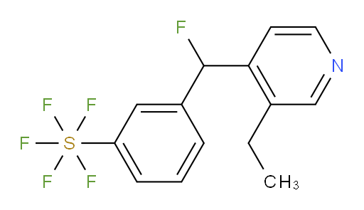 3-((3-ethylpyridin-4-yl)fluoromethyl)(pentafluoromercapto)benzene