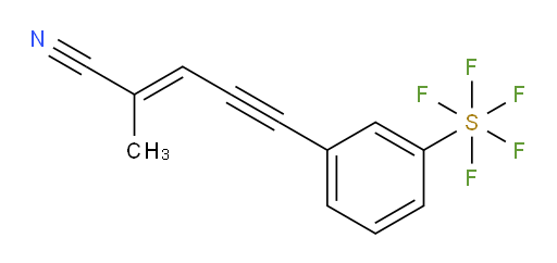 (E)-5-(3-(pentafluoromercapto)phenyl)-2-methylpent-2-en-4-ynenitrile