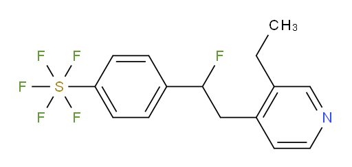 4-(2-(3-ethylpyridin-4-yl)-1-fluoroethyl)(pentafluoromercapto)benzene