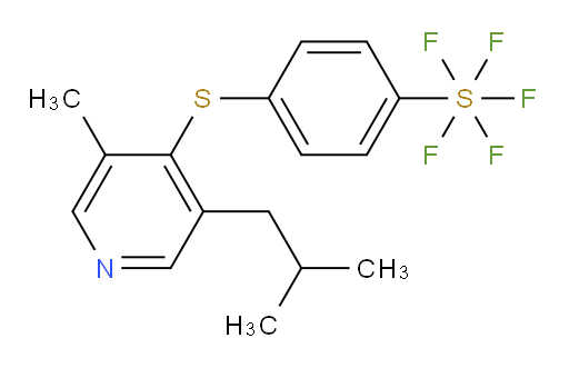 4-((3-isobutyl-5-methylpyridin-4-yl)thio)(pentafluoromercapto)benzene