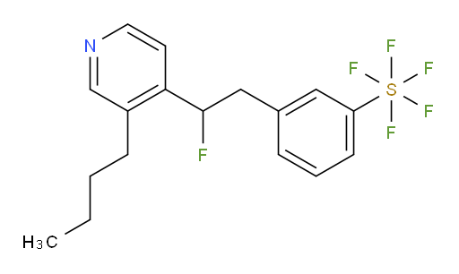 3-(2-(3-butylpyridin-4-yl)-2-fluoroethyl)(pentafluoromercapto)benzene