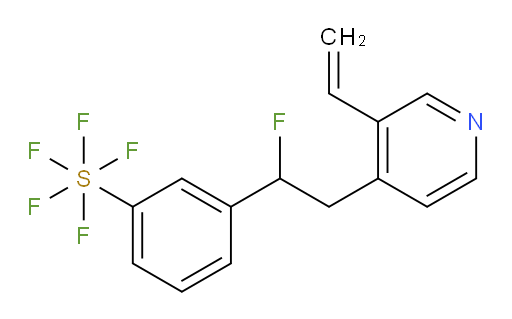3-(1-fluoro-2-(3-vinylpyridin-4-yl)ethyl)(pentafluoromercapto)benzene