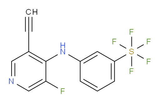 3-((3-ethynyl-5-fluoropyridin-4-yl)amino)(pentafluoromercapto)benzene