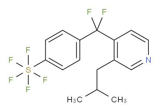 4-(difluoro(3-isobutylpyridin-4-yl)methyl)(pentafluoromercapto)benzene