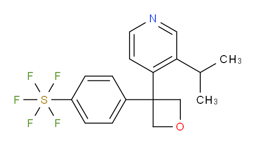 4-(3-(3-isopropylpyridin-4-yl)oxetan-3-yl)(pentafluoromercapto)benzene