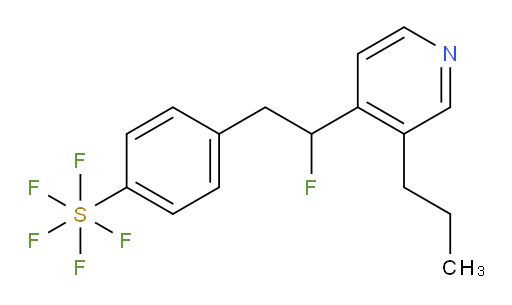 4-(2-fluoro-2-(3-propylpyridin-4-yl)ethyl)(pentafluoromercapto)benzene