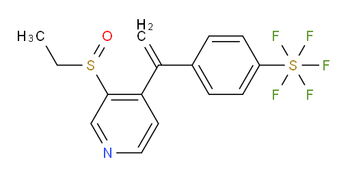 4-(1-(3-(ethylsulfinyl)pyridin-4-yl)vinyl)(pentafluoromercapto)benzene