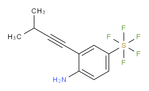 4-amino-3-(3-methylbut-1-yn-1-yl)(pentafluoromercapto)benzene