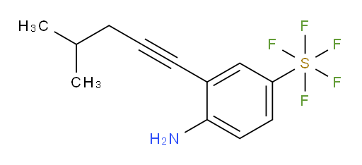 4-amino-3-(4-methylpent-1-yn-1-yl)(pentafluoromercapto)benzene