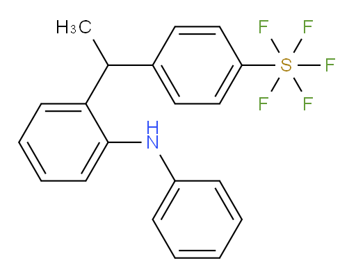 4-(1-(2-(phenylamino)phenyl)ethyl)(pentafluoromercapto)benzene
