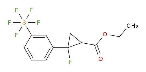 ethyl 2-fluoro-2-(3-(pentafluoromercapto)phenyl)cyclopropanecarboxylate