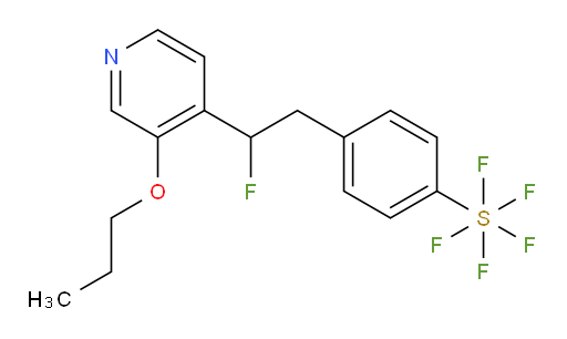 4-(2-fluoro-2-(3-propoxypyridin-4-yl)ethyl)(pentafluoromercapto)benzene