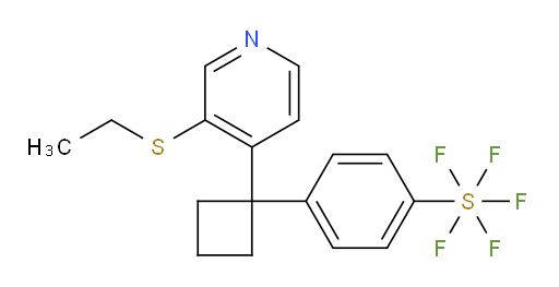 4-(1-(3-(ethylthio)pyridin-4-yl)cyclobutyl)(pentafluoromercapto)benzene