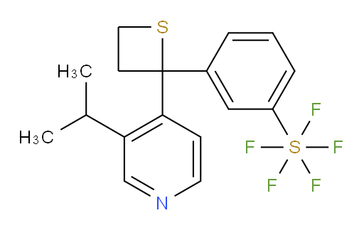 3-(2-(3-isopropylpyridin-4-yl)thietan-2-yl)(pentafluoromercapto)benzene