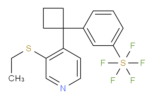 3-(1-(3-(ethylthio)pyridin-4-yl)cyclobutyl)(pentafluoromercapto)benzene