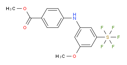 [3-methoxy-5-[[4-(methoxycarbonyl)phenyl]amino]phenyl]sulfur pentafluoride