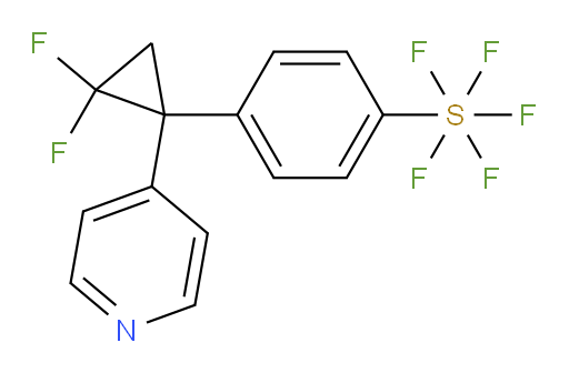 4-(2,2-difluoro-1-(pyridin-4-yl)cyclopropyl)(pentafluoromercapto)benzene
